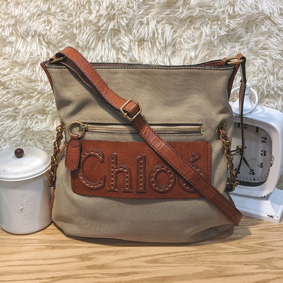 Chloe Handbags - CHLOE - Vintage Canvas / Leather  Harley Shoulder Crossbody Bag